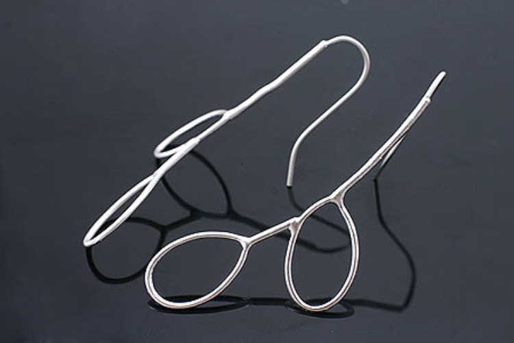 B238-Matt Rhodium Plated (1pairs)-Branch Ear Hook, [PRODUCT_SEARCH_KEYWORD], JEWELFINGER-INBEAD, [CURRENT_CATE_NAME]