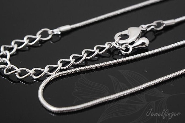 [W] B115-Snake Chain 47cm- Ready Made Chain-Ternary Alloy Plated (20pcs), [PRODUCT_SEARCH_KEYWORD], JEWELFINGER-INBEAD, [CURRENT_CATE_NAME]