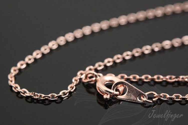 [W] B628- 235S 4DC Chain 42cm-Pink Gold plated Ready made neckalce (20pcs), [PRODUCT_SEARCH_KEYWORD], JEWELFINGER-INBEAD, [CURRENT_CATE_NAME]