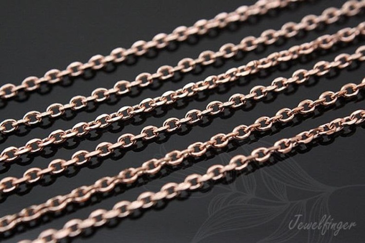 A176-235S 4DC Chain-Pink Gold Plated (1M), [PRODUCT_SEARCH_KEYWORD], JEWELFINGER-INBEAD, [CURRENT_CATE_NAME]