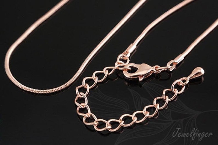 [W] B283-245PNR Chain 47cm-Pink Gold Plated Ready Made Neckalce (20pcs), [PRODUCT_SEARCH_KEYWORD], JEWELFINGER-INBEAD, [CURRENT_CATE_NAME]