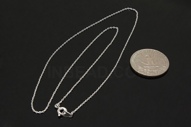 [W] B561-225S 4DC Chain 42cm-Rhodium Plated Ready Made Necklace (20pcs), [PRODUCT_SEARCH_KEYWORD], JEWELFINGER-INBEAD, [CURRENT_CATE_NAME]