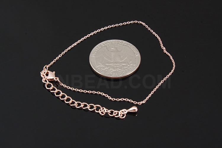 [W] B700-Pink Gold Plated 230S 4DC Bracelet 22cm (30pcs), [PRODUCT_SEARCH_KEYWORD], JEWELFINGER-INBEAD, [CURRENT_CATE_NAME]