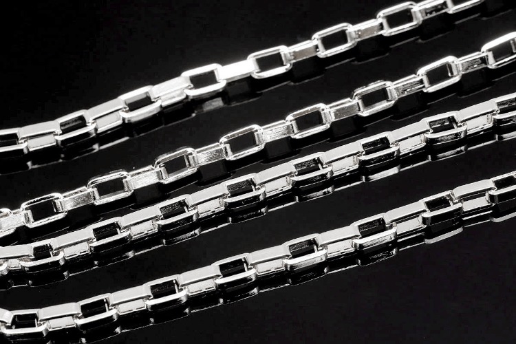 [W] A516-Ternary Alloy Plated-5*3mm Box 3.0 B Chain- Rectangle Link Chain (20M), [PRODUCT_SEARCH_KEYWORD], JEWELFINGER-INBEAD, [CURRENT_CATE_NAME]
