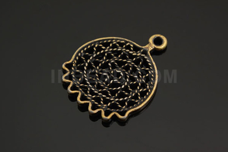 B411-Antique brass Mesh pendant (4pcs), [PRODUCT_SEARCH_KEYWORD], JEWELFINGER-INBEAD, [CURRENT_CATE_NAME]