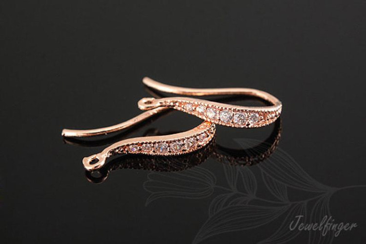 B098-Pink Gold Plated (1pairs)-Hook Earring-Ni Free, [PRODUCT_SEARCH_KEYWORD], JEWELFINGER-INBEAD, [CURRENT_CATE_NAME]