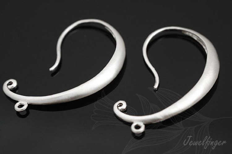 H876-Matt Rhodium Plated (1pairs)-French Hook Ear Wire-Earring Hooks, [PRODUCT_SEARCH_KEYWORD], JEWELFINGER-INBEAD, [CURRENT_CATE_NAME]