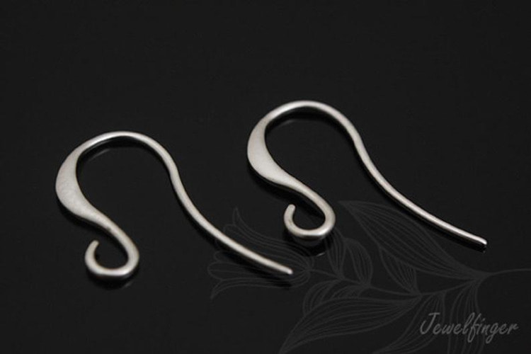 B634-Matt Rhodium Plated (2pairs)-Earwires-French Hook Ear Wire-French wire hook, [PRODUCT_SEARCH_KEYWORD], JEWELFINGER-INBEAD, [CURRENT_CATE_NAME]