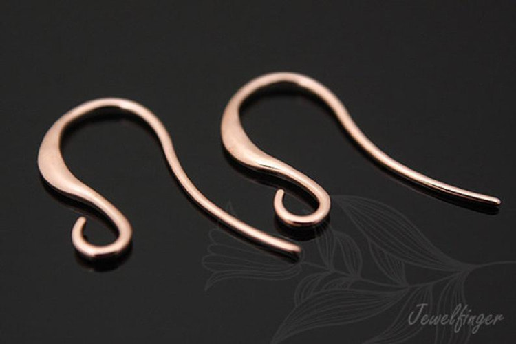 B690-Pink Gold Plated (2pairs)-Earwires-French Hook Ear Wire-French wire hook, [PRODUCT_SEARCH_KEYWORD], JEWELFINGER-INBEAD, [CURRENT_CATE_NAME]