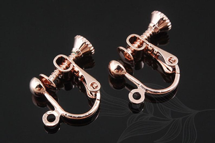 B233-Pink Gold Plated (2pairs)-For Non-Pierced Ears-Clip-on Earrings, [PRODUCT_SEARCH_KEYWORD], JEWELFINGER-INBEAD, [CURRENT_CATE_NAME]