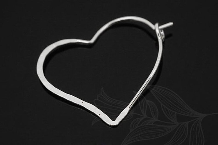 E754-Rhodium Plated (1pairs)-Heart Hook Earring-Heart Ear Hook, [PRODUCT_SEARCH_KEYWORD], JEWELFINGER-INBEAD, [CURRENT_CATE_NAME]