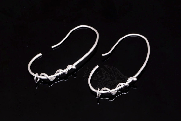 H702-Matt Rhodium Plated (1pairs)-Loof Earrings-Wire Earrings, [PRODUCT_SEARCH_KEYWORD], JEWELFINGER-INBEAD, [CURRENT_CATE_NAME]