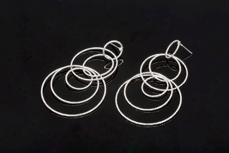 [W] H1425-Ternary Alloy Plated (10pairs)-58mm Multi Circle Earrings-Titanium Post, [PRODUCT_SEARCH_KEYWORD], JEWELFINGER-INBEAD, [CURRENT_CATE_NAME]