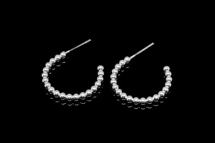 H1407-Ternary Alloy Plated (1pairs)-21mm Half Circle Earrings-Ni Free Post, [PRODUCT_SEARCH_KEYWORD], JEWELFINGER-INBEAD, [CURRENT_CATE_NAME]