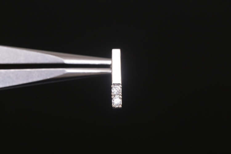 [W] M207-Rhodium Plated (10pairs)-1.5*10mm Cubic Bar Ear Post-Tiny Stick Earrings-Silver Post, [PRODUCT_SEARCH_KEYWORD], JEWELFINGER-INBEAD, [CURRENT_CATE_NAME]