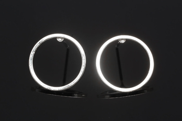 [W] H570-Ternary Alloy Plated (20pairs)-15mm Circle Earrings-Ni Free Post, [PRODUCT_SEARCH_KEYWORD], JEWELFINGER-INBEAD, [CURRENT_CATE_NAME]