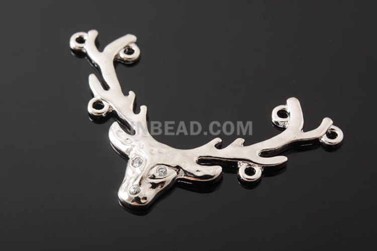 H148-Rhodium Plated-(1pcs)-CZ Deer, [PRODUCT_SEARCH_KEYWORD], JEWELFINGER-INBEAD, [CURRENT_CATE_NAME]