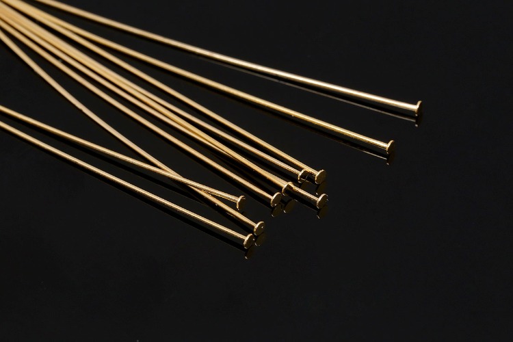 B032-10 gram- 05 * 50 mm-Headpin-Gold plated-Hard type, [PRODUCT_SEARCH_KEYWORD], JEWELFINGER-INBEAD, [CURRENT_CATE_NAME]