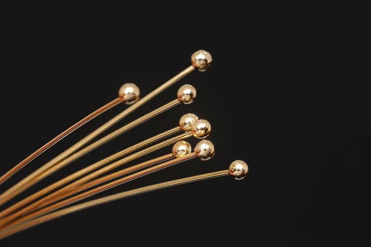 B494-5 gram-05*50 mm-Ballpin-Gold plated-soft type, [PRODUCT_SEARCH_KEYWORD], JEWELFINGER-INBEAD, [CURRENT_CATE_NAME]