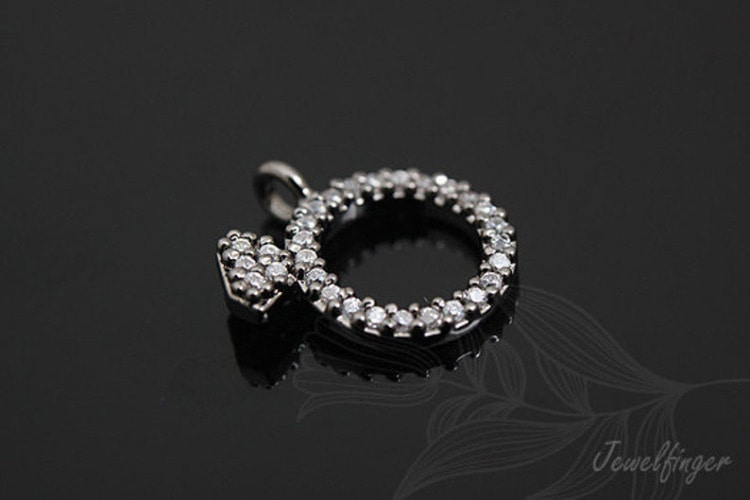 [W]M553-Black Plated-(10pcs)-CZ Diamond Ring-Jewelry Making-Wholesale Jewelry Finding-Jewelry Supplies-Wholesale Charm, [PRODUCT_SEARCH_KEYWORD], JEWELFINGER-INBEAD, [CURRENT_CATE_NAME]