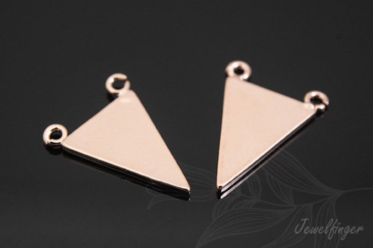 [W]S447-Pink Gold Plated-(20pcs)-9.5*13mm Triangle Charms-Stamping Blanks Pendant-Jewelry Making-Wholesale Jewelry Finding-Jewelry Supplies-Wholesale Charm, [PRODUCT_SEARCH_KEYWORD], JEWELFINGER-INBEAD, [CURRENT_CATE_NAME]