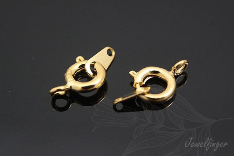 B031-Gold plated Spring round clasp(5set), [PRODUCT_SEARCH_KEYWORD], JEWELFINGER-INBEAD, [CURRENT_CATE_NAME]