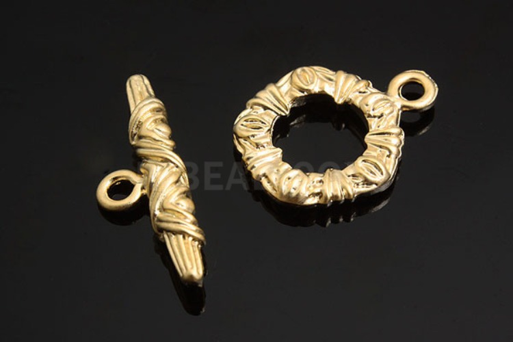 H522-Matt Gold plated/Knot shape toggle &amp; bar/small size (2set), [PRODUCT_SEARCH_KEYWORD], JEWELFINGER-INBEAD, [CURRENT_CATE_NAME]