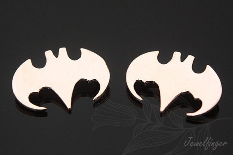 [W]S616-Pink Gold Plated-(20pcs)-Bat Charms-Jewelry Making-Wholesale Jewelry Finding-Jewelry Supplies-Wholesale Charm, [PRODUCT_SEARCH_KEYWORD], JEWELFINGER-INBEAD, [CURRENT_CATE_NAME]