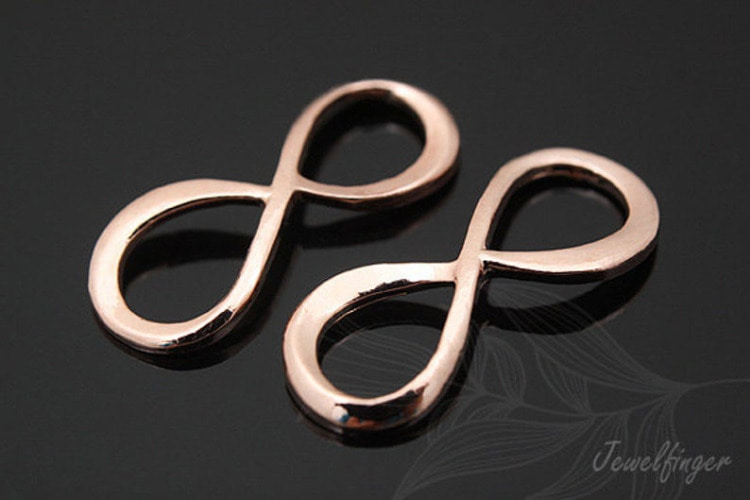B656-Pink Gold Plated-(2pcs)-Infinity Pendant-Jewelry Making-Wholesale Jewelry Finding-Jewelry Supplies-Wholesale Pendant, [PRODUCT_SEARCH_KEYWORD], JEWELFINGER-INBEAD, [CURRENT_CATE_NAME]