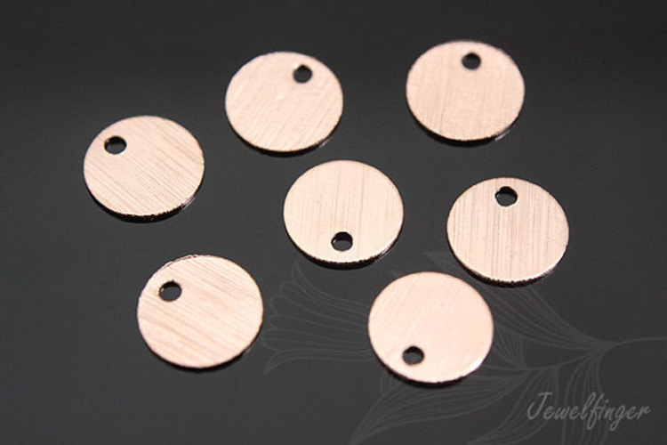 S580-Pink Gold Plated-(10pcs)-6mm Coin Charms-Stamping Blanks Coin-Hand Stamping Disk-Jewelry Making-Wholesale Jewelry Finding-Jewelry Supplies-Wholesale Charm, [PRODUCT_SEARCH_KEYWORD], JEWELFINGER-INBEAD, [CURRENT_CATE_NAME]