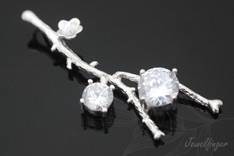 [W]C762-Matt Rhodium Plated-(10pcs)-Cubic Branch Pendant-Jewelry Making-Wholesale Jewelry Finding-Jewelry Supplies-Wholesale Pendant, [PRODUCT_SEARCH_KEYWORD], JEWELFINGER-INBEAD, [CURRENT_CATE_NAME]