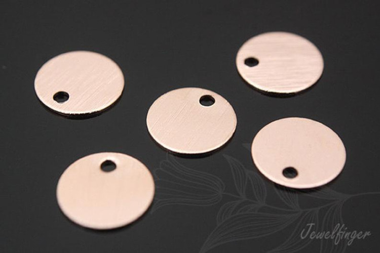 S712-Pink Gold Plated-(10pcs)-8mm Coin Charms-Stamping Blanks Coin-Hand Stamping Disk-Jewelry Making-Wholesale Jewelry Finding-Jewelry Supplies-Wholesale Charm, [PRODUCT_SEARCH_KEYWORD], JEWELFINGER-INBEAD, [CURRENT_CATE_NAME]