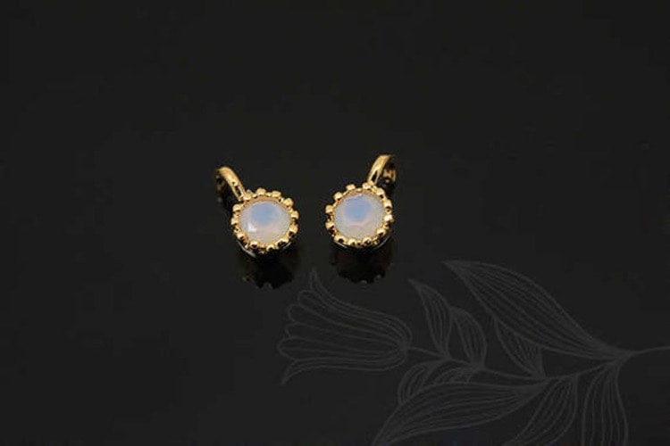 [W] S1162-Gold Plated-(40 pcs)-3.5mm Opal-Birthstone October Opal-Jewelry Making-Wholesale Jewelry Finding-Jewelry Supplies-Wholesale Charm, [PRODUCT_SEARCH_KEYWORD], JEWELFINGER-INBEAD, [CURRENT_CATE_NAME]
