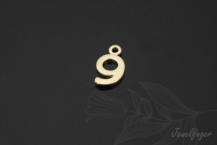 [W]S754-Matt Gold Plated-(50pcs)-Number 9-Jewelry Making-Wholesale Jewelry Finding-Jewelry Supplies-Wholesale Number, [PRODUCT_SEARCH_KEYWORD], JEWELFINGER-INBEAD, [CURRENT_CATE_NAME]