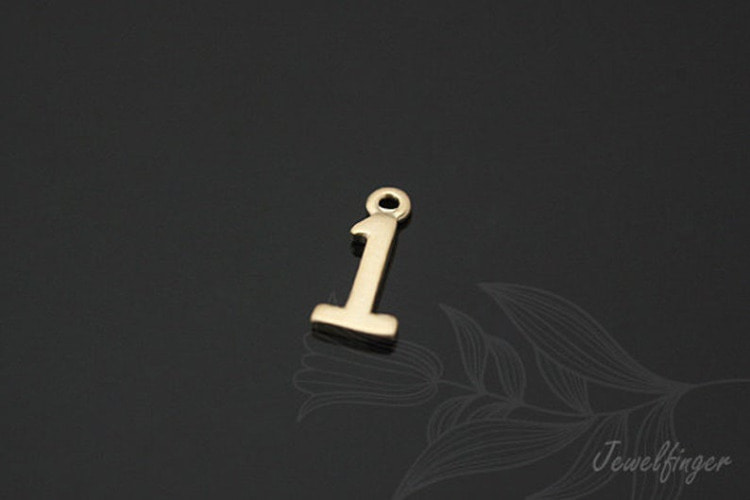 S746-Matt Gold Plated-(5pcs)-Number 1-Jewelry Making-Wholesale Jewelry Finding-Jewelry Supplies-Wholesale Number, [PRODUCT_SEARCH_KEYWORD], JEWELFINGER-INBEAD, [CURRENT_CATE_NAME]