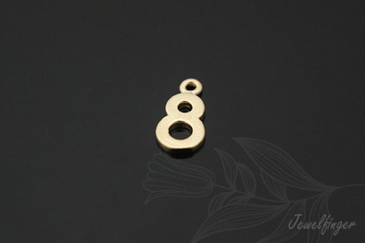 S753-Matt Gold Plated-(5pcs)-Number 8-Jewelry Making-Wholesale Jewelry Finding-Jewelry Supplies-Wholesale Number, [PRODUCT_SEARCH_KEYWORD], JEWELFINGER-INBEAD, [CURRENT_CATE_NAME]