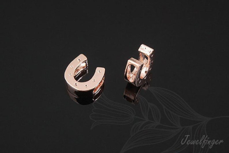 H117-Pink Gold Plated-(2pcs)-Brass Horseshoe Charm-Tiny Horseshoe Metal Beads-Jewelry Making-Wholesale Jewelry Finding-Jewelry Supplies-Wholesale Metal Beads, [PRODUCT_SEARCH_KEYWORD], JEWELFINGER-INBEAD, [CURRENT_CATE_NAME]