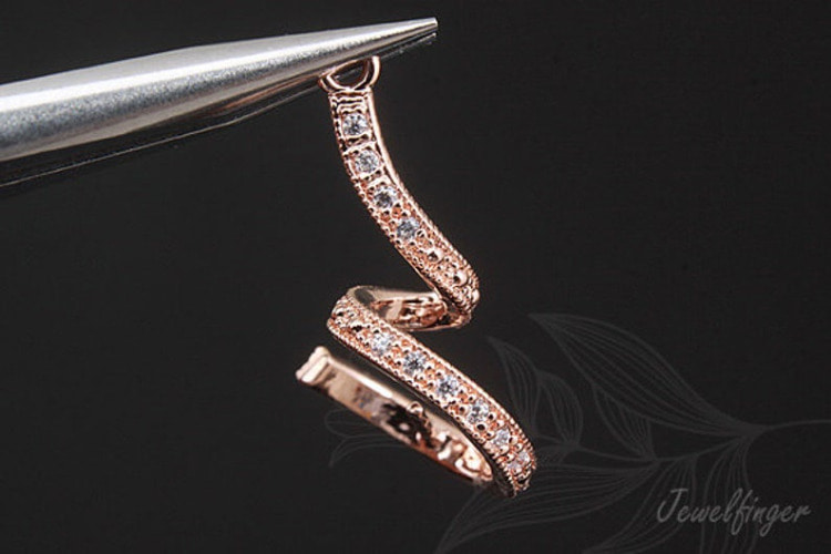 C1104-Pink Gold Plated-(2pcs)-Cubic Pendant-CZ For Half Drilled Pendant-Jewelry Making-Wholesale Jewelry Finding-Jewelry Supplies-Wholesale Pendant, [PRODUCT_SEARCH_KEYWORD], JEWELFINGER-INBEAD, [CURRENT_CATE_NAME]