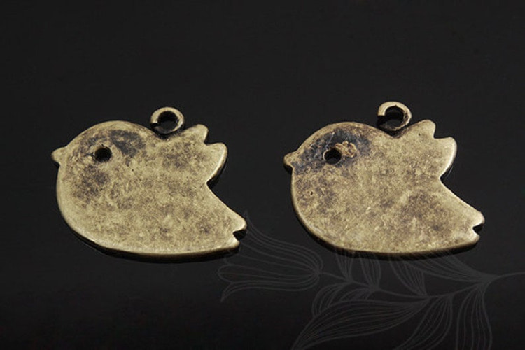 M842-Antiqued Brass Plated-(2pcs)-Cute Bird Charm-Jewelry Making-Wholesale Jewelry Finding-Jewelry Supplies-Wholesale Charm, [PRODUCT_SEARCH_KEYWORD], JEWELFINGER-INBEAD, [CURRENT_CATE_NAME]