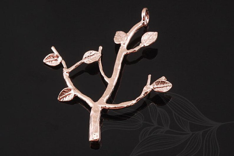[W] C1157-Pink Gold Plated-(20 pcs)-Brass Tree Pendant-Jewelry Making-Wholesale Jewelry Finding-Jewelry Supplies-Wholesale Pendants, [PRODUCT_SEARCH_KEYWORD], JEWELFINGER-INBEAD, [CURRENT_CATE_NAME]