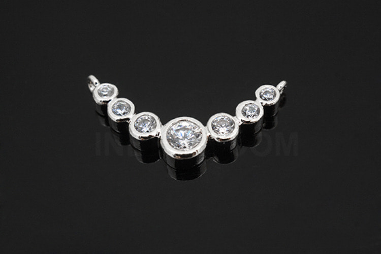 [W] C1266-Rhodium Plated-(20 pcs)-CZ Multi Coin Pendant-Bridal Charm-Wholesale Pendants, [PRODUCT_SEARCH_KEYWORD], JEWELFINGER-INBEAD, [CURRENT_CATE_NAME]