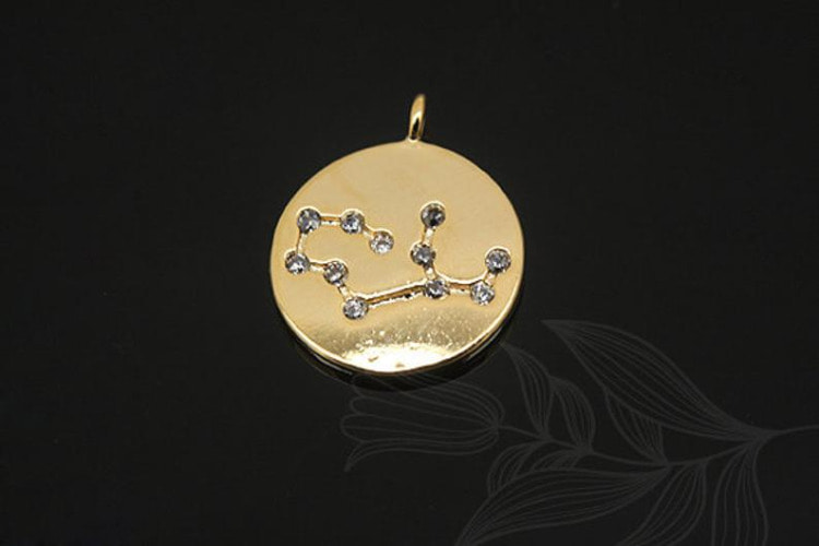 S1155-Gold Plated-(2pcs)-Virgo Charm-Cubic Zodiac-Wholesale Zodiac, [PRODUCT_SEARCH_KEYWORD], JEWELFINGER-INBEAD, [CURRENT_CATE_NAME]