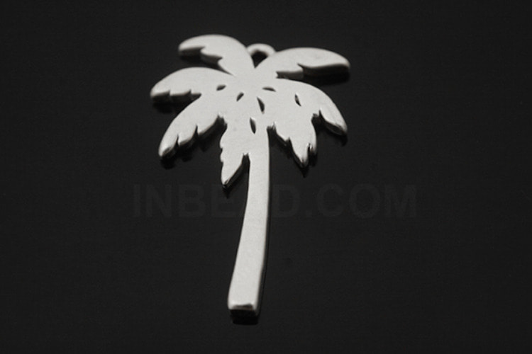 [W] M1399-Matt Rhodium Plated-(20 pcs)-Palm Tree Pendant-Palm Tree Charm-Wholesale Pendants, [PRODUCT_SEARCH_KEYWORD], JEWELFINGER-INBEAD, [CURRENT_CATE_NAME]