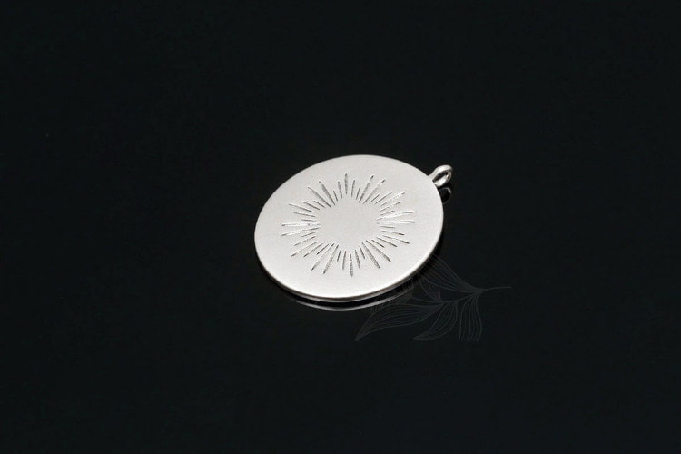 [W] M1814-Matt Rhodium Plated-(20 pcs)-Twinkle Star Oval Coin Charm-Shining Star Oval Coin Pendant-Wholesale Charms, [PRODUCT_SEARCH_KEYWORD], JEWELFINGER-INBEAD, [CURRENT_CATE_NAME]