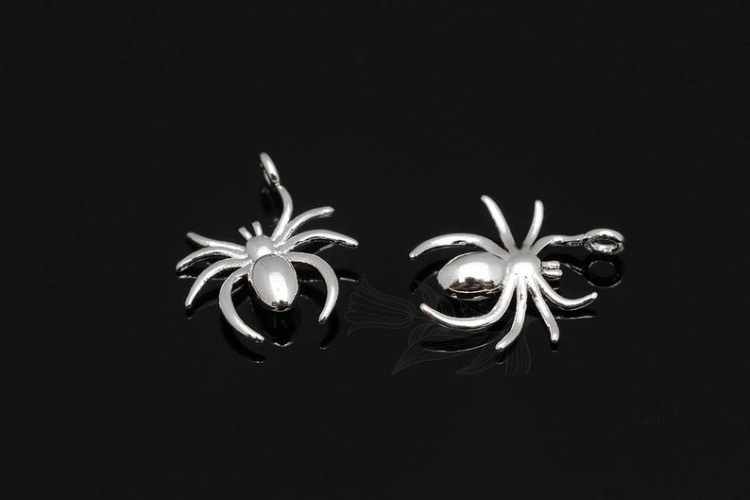 [W] M1797-Rhodium Plated-(20 pcs)-3D Tarantula Charm-Spider Pendant-Spider Charm-Wholesale Charms, [PRODUCT_SEARCH_KEYWORD], JEWELFINGER-INBEAD, [CURRENT_CATE_NAME]