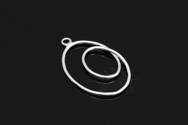 M1842-Matt Rhodium Plated-(2pcs)-Wire Circles Pendant-Line Circles Pendant-Wholesale Pendants, [PRODUCT_SEARCH_KEYWORD], JEWELFINGER-INBEAD, [CURRENT_CATE_NAME]