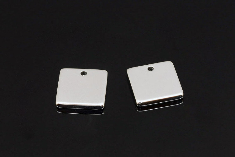 [W] S1342-Ternary Alloy Plated-(60 pcs)-Stamping Blanks Charm-Tiny Metal Pendant-11mm Square Stamping Blanks-Wholesale Charms, [PRODUCT_SEARCH_KEYWORD], JEWELFINGER-INBEAD, [CURRENT_CATE_NAME]