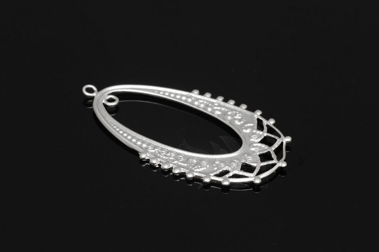 M1870-Matt Rhodium Plated-(2pcs)-Chandelier Oval Pendant-Chandelier Drop Pendant-Wholesale Pendants, [PRODUCT_SEARCH_KEYWORD], JEWELFINGER-INBEAD, [CURRENT_CATE_NAME]