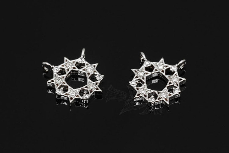 [W] M1868-Rhodium Plated-(20pcs)-CZ Star-Five Star-Wholesale Charms, [PRODUCT_SEARCH_KEYWORD], JEWELFINGER-INBEAD, [CURRENT_CATE_NAME]