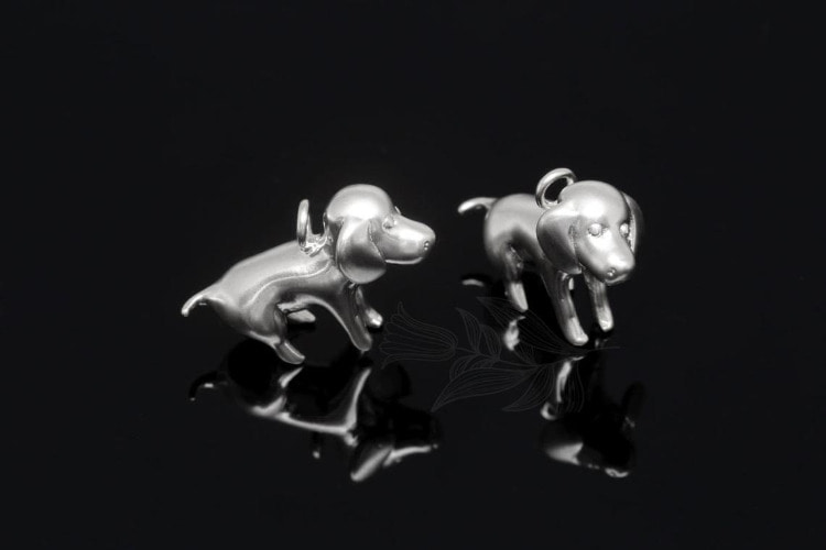 [W] M1925-Matt Rhodium Plated-(20 pcs)-Dog Charms-Tiny Dog Pendant-Wholesale Charms, [PRODUCT_SEARCH_KEYWORD], JEWELFINGER-INBEAD, [CURRENT_CATE_NAME]